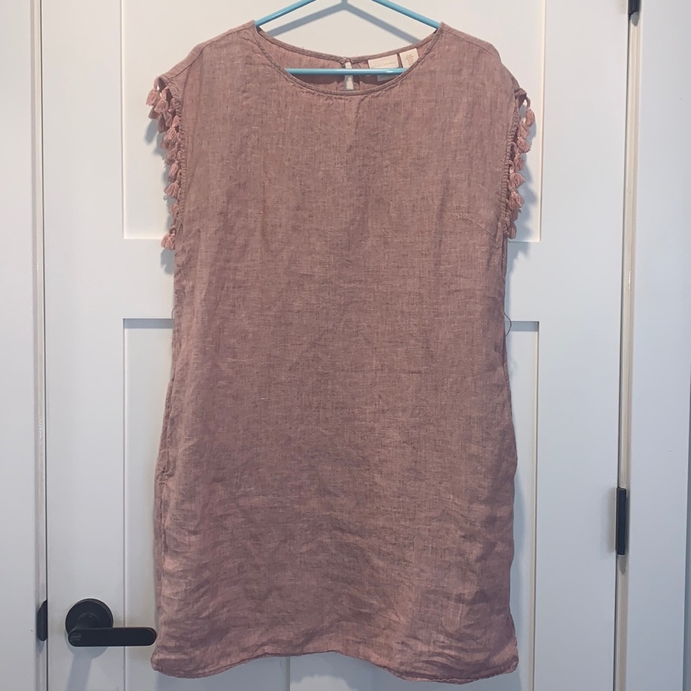 Rachel Ahwell Linen Pocket Dress Medium